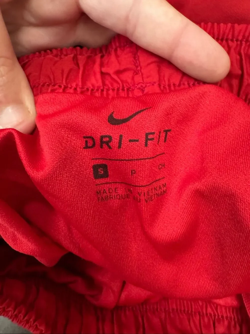 Nike Dri-Fit Red and White Athletic Shorts Size Small